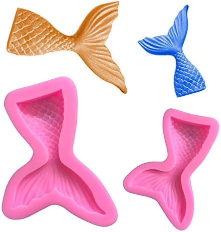 1PCS 3D Silicone Mermaid Tail Chocolate Candy Mold Cookies Cake DIY Mold 8 * 6 cm
