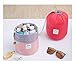 Travel Cosmetic Bags Barrel Makeup Bag,Women&Girls Portable Foldable Cases,EUOW Multifunctional Toiletry Bucket Bags Round Organizer Storage Pocket Soft Collapsible(Rosered)