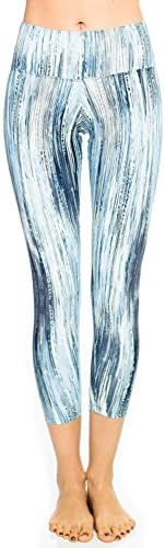 Liquido Zambia Patterned Yoga Legging -Printed-L Womens Active Workout Yoga Leggings Printed