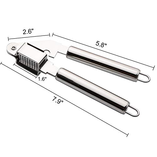 Garlic Press, Stainless Steel Garlic Mincer, Crusher, Smasher, Rocker with Sturdy Construction - Professional Food Grade, Rust proof, Easy Squeeze and Clean, Dishwasher Safe, By Venoya - Thumbnail 6