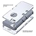 ULAK iPhone 5C Case, Shockproof Soft Silicone Rubber Hard Plastic Hybrid Heavy Duty Protection Kidproof High Impact Case Cover for Apple iPhone 5C-Siver