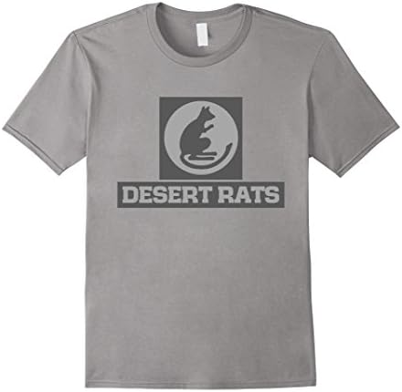 Mens Desert Rats British Army 7th Division T-Shirt Subdued grey Small Slate
