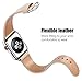 JSGJMY Compatible with Apple Watch Band Women Men Genuine Leather Replacement Strap for iWatch Series 5 4 3 2 1 Sport Edition (Light tan, 42mm 44mm M/L)