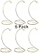 Creative Hobbies 10 Inch Tall Gold Metal Ornament Display Hanger Stands for Displaying Christmas Ornaments, Glass Terrariums, Etc.- Pack of 6 Stands