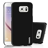 S6 Case, Galaxy S6 Case - TURATA [Slim Fit] Premium Coated Non Slip Surface [Smooth Black] Four Layer Paint Designed Hard Case for Samsung Galaxy S6 G9200 - Black