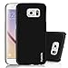 S6 Case, Galaxy S6 Case - TURATA [Slim Fit] Premium Coated Non Slip Surface [Smooth Black] Four Layer Paint Designed Hard Case for Samsung Galaxy S6 G9200 - Black