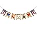 Uniwish USA Banner Burlap Bunting 4th of July Decorations American Independence Day Celebration Red White and Blue Theme Party Supplies