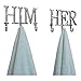 Bliss & Dane His and Hers Towel Hooks for Bathrooms | Set of 2 HIM and HER | Towel Racks for Bathroom |6 Robe Hooks | Bathroom Organizer | Wall Mounted | Bathroom Towel Rack | His and Hers Gifts