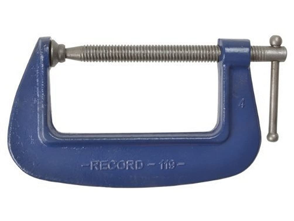 Irwin 1193 Record 119 Medium-Duty Forged G Clamp, 75mm