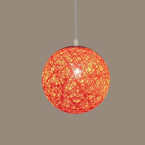 Xihouxian Weaving Craft Personality Bedroom Home Ceiling Lamp Color Rattan Ball Chandelier Creative 
