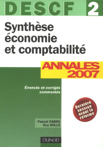 Synthèse économie et comptabilité