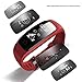 moreFit Fitness Tracker, Touch Activity Tracker HR Waterproof Heart Rate Monitors Smart Bracelet Wristbands Steps Miles Calorie Counter with Sleep Tracker for Women Men Kids (Red)
