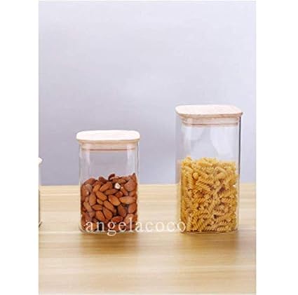 Buy Ginoya Brothers Square Glass Sealed Jars Can With Lid For Tea