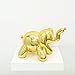 Made By Humans Balloon Elephant Money Bank, Cool and Unique Ceramic Piggy Bank with High-Gloss Finish, Gold
