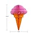 zilue Ice Cream Party Decorations, Hanging Ice Cream Paper Honeycomb Decorations for Birthday Party Baby Shower Two Sweet Party Decor Pack of 5 Mix