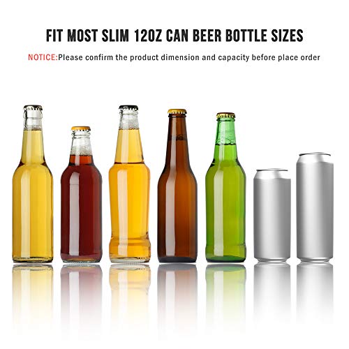 Hapythda Slim Can Sleeves - Insulated Neoprene Can Koozies Coolers Cover for 12oz Slim Drink Beer Bottle(4 PACK)