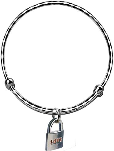 Chen Han jewelry Love Tag Lock Charm Bracelet Expendable Black Bangle Gilr Wommen Personalized Graduation Gift