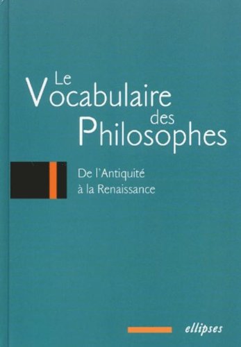 Le  vocabulaire des philosophes