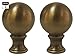 Royal Designs Small Ball Lamp Finial for Lamp Shade, 2 Inch, Antique Brass - Set Of 2