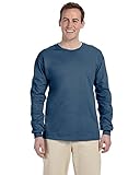 Gildan Ultra Cotton 6 Oz. Long-Sleeve T-Shirt (G240)- Indigo Blue,X-Large