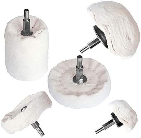 Medoon 車磨き用 再販ご予約限定送料無料 ウールバフ 5個セット 研磨バフ綿ネル