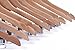 JS HANGER Solid Natural Finish Wooden Suit Hangers with Anti-Rust Pant Clips, 20 Pack