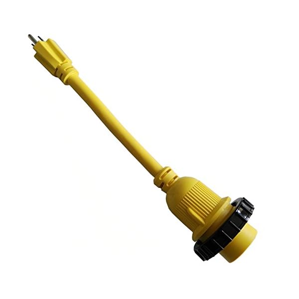 Parkworld-691968-RV-Pigtail-Shore-power-15A-to-30A-Dogbone-Adapter-Power-Cord-5-15P-Male-to-Twist-Lock-L5-30R-Female