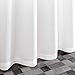 jinchan Privacy Semi Sheer White Curtains for Bedroom Casual Weave Window Curtains for Living Room Linen Drapes White Window Curtain 54 inch Long 2 Panels