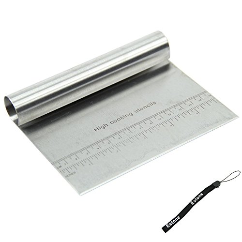Estone Stainless Dough Scraper Cake Pizza Cutter Pastry Bread Separator Scale Knife