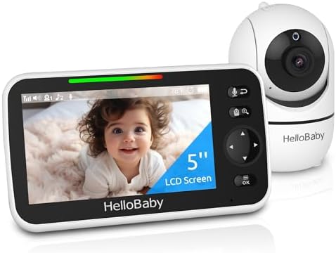 HelloBaby No WiFi Baby Monitor Screen 30-Hour Battery Pan-Tilt