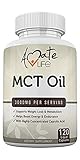 MCT Oil Capsules Softgels Keto Support 3000mg- Keto Diet Pills- Caprylic Acid Capsules- Ketogenic Diet Support for Men & Women- Made in USA - 120 Softgels by Amate Life