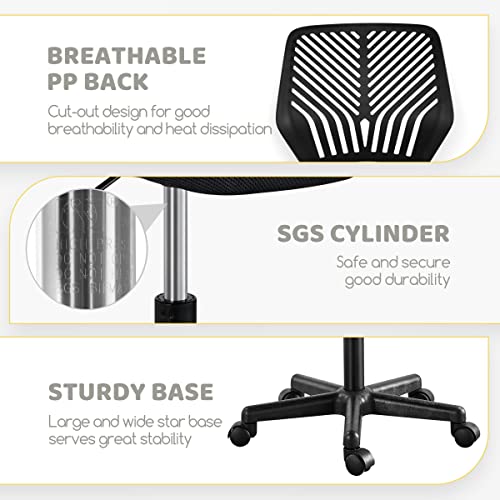 Yaheetech Desk Chair Computer Chair Low Back Armless Study Chair Swivel