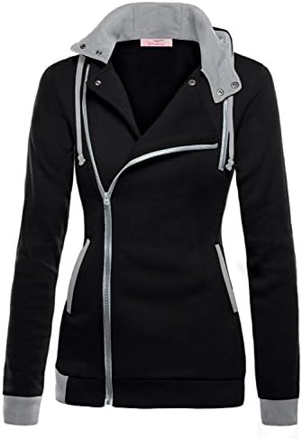 Slivexy Sweatshirt Jacket For Women, Womens Long Sleeve Casual Tunic Sweatshirt Hoodie X-Large Black