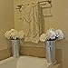Rustic Metal 13 Inch Galvanized Flower Vase - Set of 2 - French Bucket - Farmhouse Style - Perfect for Fresh and Dried Floral Arrangements for Home and Weddings (Silver)