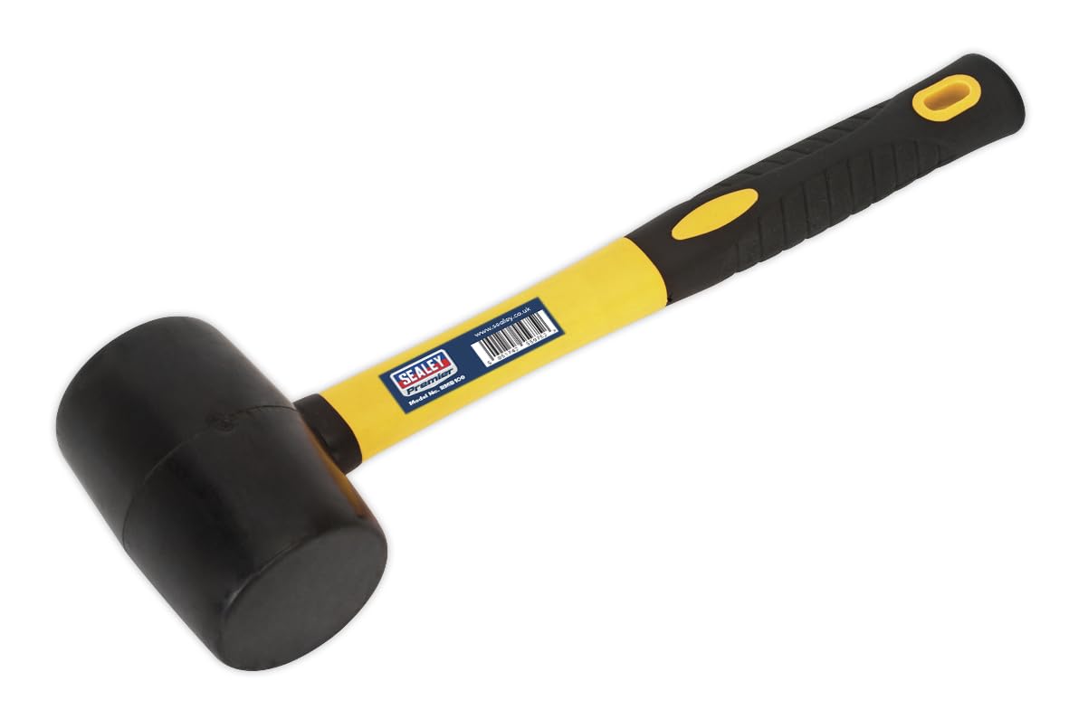 Sealey Rmb100 Rubber Mallet 1Lb Fibreglass Shaft