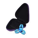 Creazy Gift For Fidget Hand Spinner Triangle Finger Toy Focus ADHD Autism Bag Box Case (Purple)
