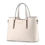 Fashion Road Genuine Leather Womens Shoulder Bags Top-Handle Handbag Tote Purse Bag White