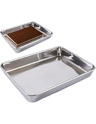Baking Cookie Sheets Pan,Jelly-Roll Pans Roasting Pan,Stainless Steel Baking Pans Tray Cookie Sheet,Nonstick Toaster Oven Baking Sheet Pans, Easy Clean & Dishwasher Safe (12' x 9.64')