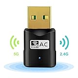 USB WIFI Adapter, QICCONN AC600 Dual Band 600Mbps 2.4G/5G WIFI Dongle Wireless Network Adapter for Desktop Laptop PC