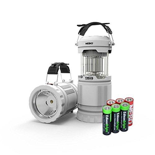 Nebo 6587 Z-Bug lantern light bug zapper / LED light UV 250 lumen combo unit with EdisonBright w/ 3 X EdisonBright AA batteries