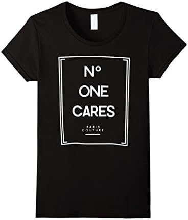 Women's Tee Cabin: No one cares Funny T-Shirt Large Black
