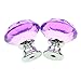 Dxhycc 10pcs Purple 30mm Flat Round Crystal Glass Cabinet Knobs Cupboard Drawer Pull Handles