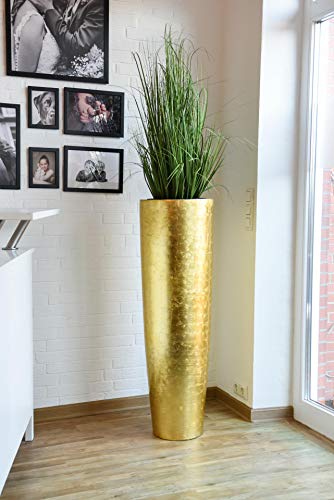 Vivanno Pflanzkübel Blumenkübel Bodenvase PILA Gold Hochglanz (120 x 37) – Bild 5