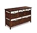 Badger Basket Five Basket Storage Unit with Wicker Baskets, Cherry