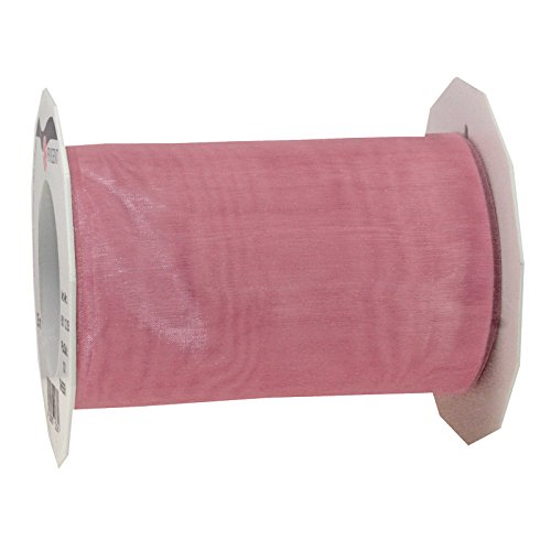 C.E. Pattberg Sheer Organza Ribbon Light Pink, 27 Yards Gift Wrap Ribbon, 4.4 inches Width, Accessories for Decoration & Handicrafts, Decoration Ribbon for Presents, for Every Occasion