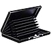 Hawatour 8 Slots RFID Blocking Credit Card Holder Stainless Steel Credit Card Case for Holding Credit Card, ID Card, Business Card (Black)