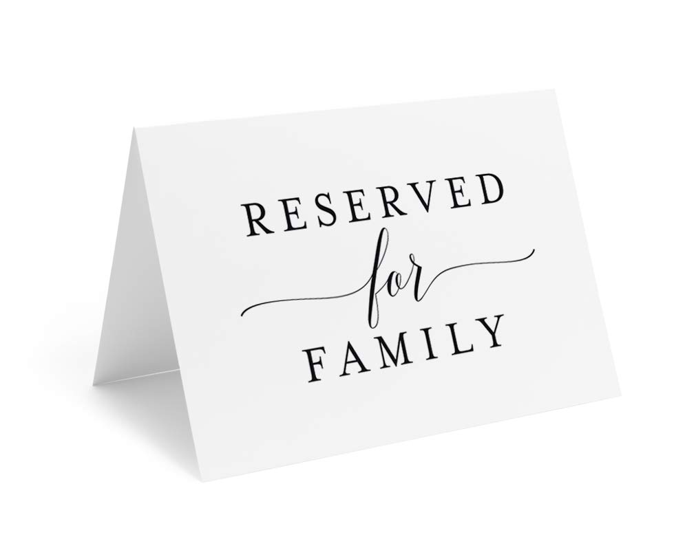 4x6 Reserved Table Cards Table Setting Cards Reserved Signs for Wedding