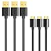 Micro USB Cable, Tronsmart [3 Pack] 20AWG Durable Charging Cable for Nexus, LG, Motorola, Android Smartphones (Black, 6ft x 3)