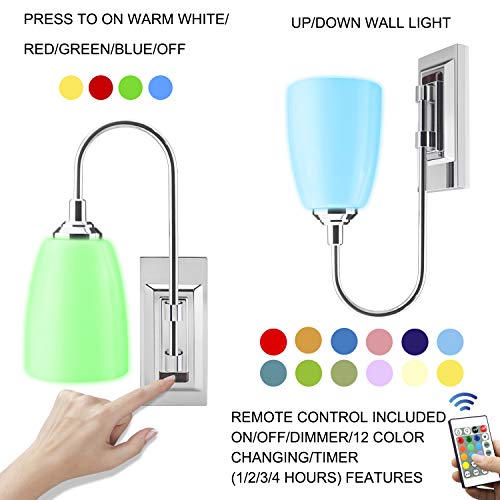 HONWELL Wall Lamp Battery Operated LED Wall Sconces Indoor Wireless