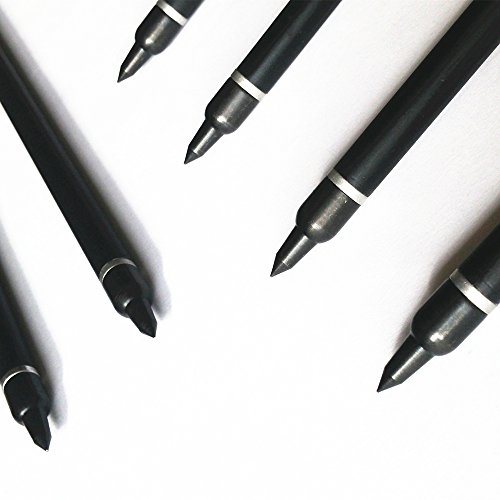 12pk Carbon Arrows Crossbow Bolts with Half Moon Nock and Aluminum Pin 100 Grain Screw-In Points (16 Inch)